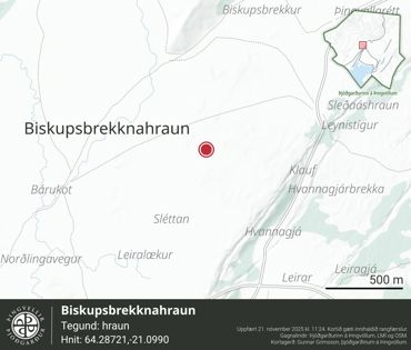 Ornefni Atlas Biskupsbrekknahraun 7202