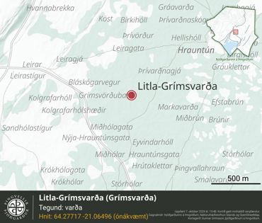Ornefni Atlas Litla Grimsvarda Bfff