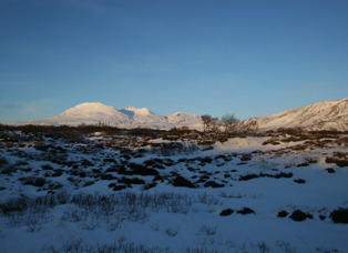 Botnssúlur mountain in winter