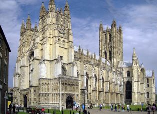 Canterbury Cathedral Portal Nave Cross Spire