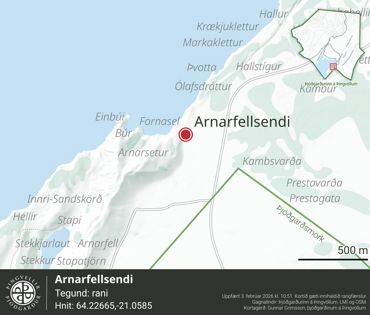 Ornefni Atlas Arnarfellsendi 7852