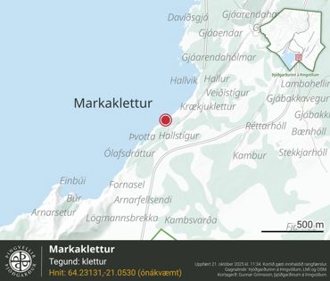 Ornefni Atlas Markaklettur 979D